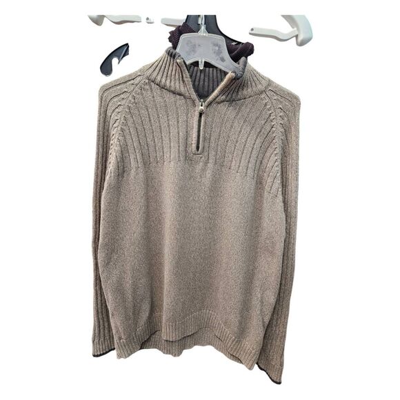 Columbia Other - Columbia Quarter Zip Tan Pullover Sweater Mens Size Large